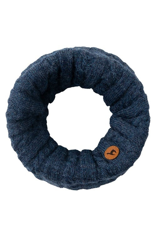 Alpaka Loopschal Suave Blau Detail