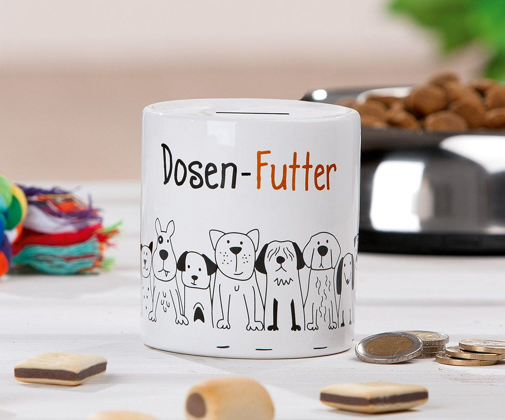Keramik  Spardose "Dosenfutter"