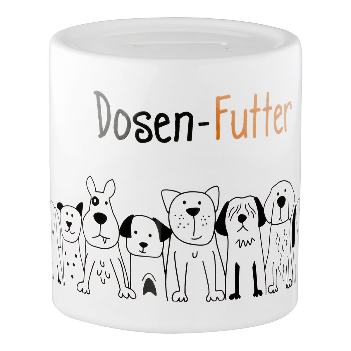 Keramik  Spardose "Dosenfutter"