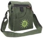 Kleine Schultertasche Sonne Grün
