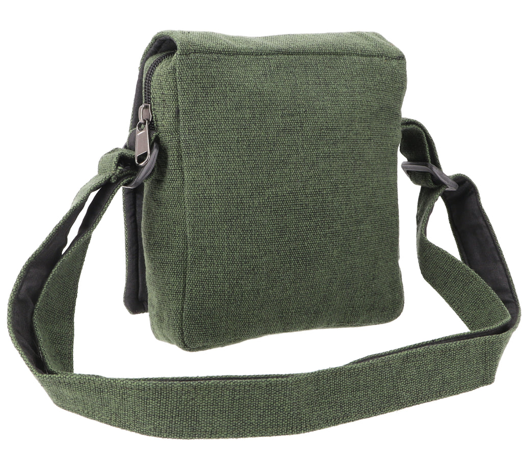 Kleine Schultertasche Sonne Grün