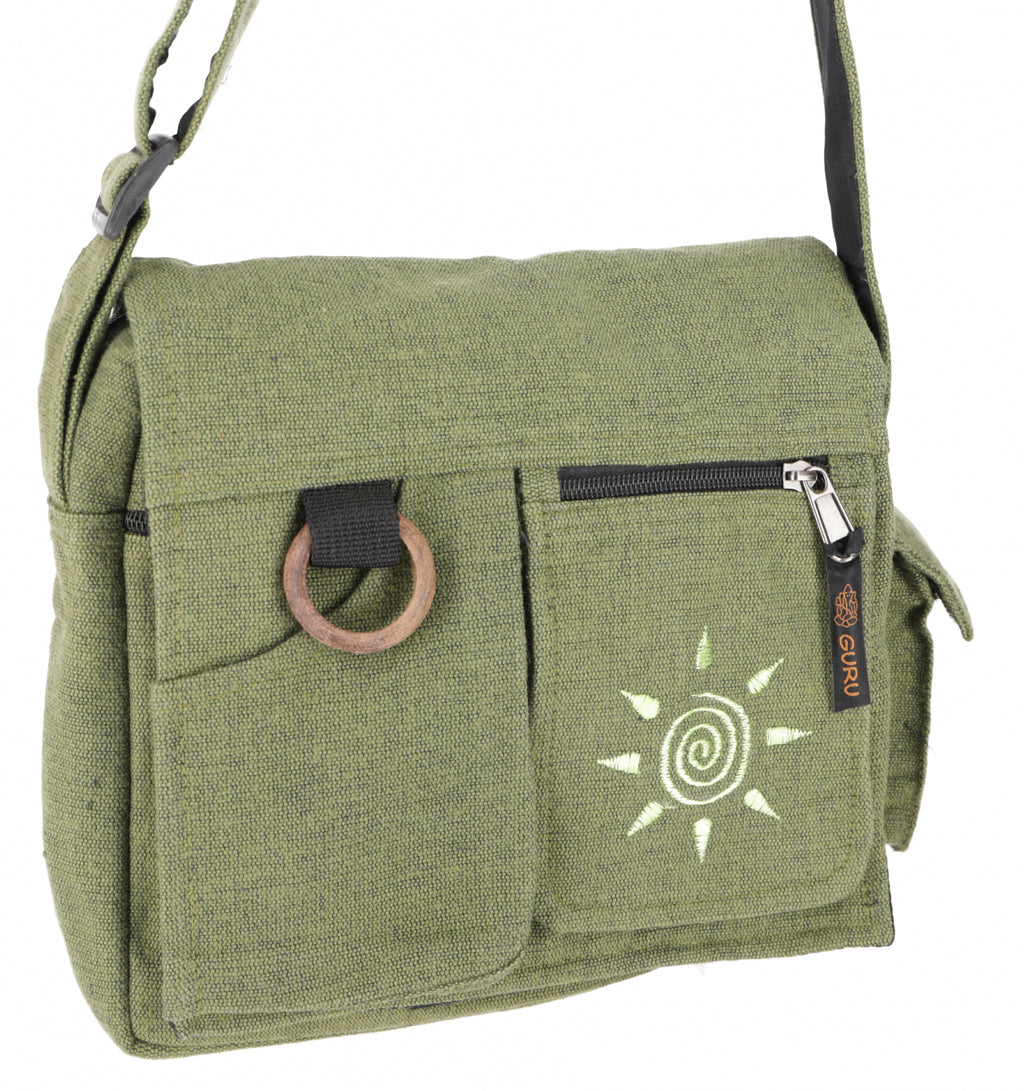 Schultertasche Sonne Grün