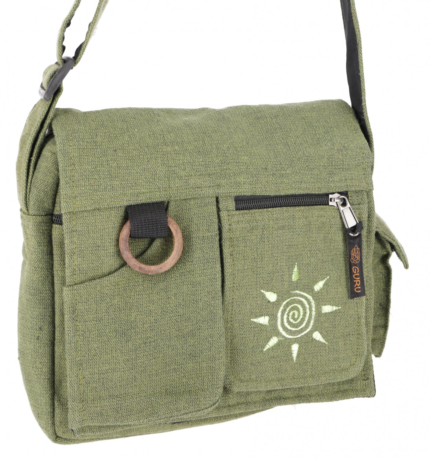 Schultertasche Sonne Grün
