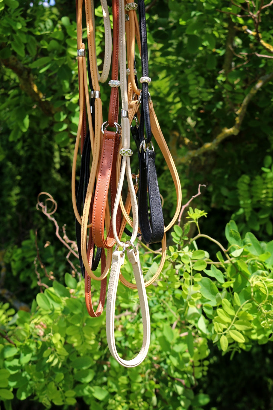 Showleine Leder kleine/mittlere Rassen