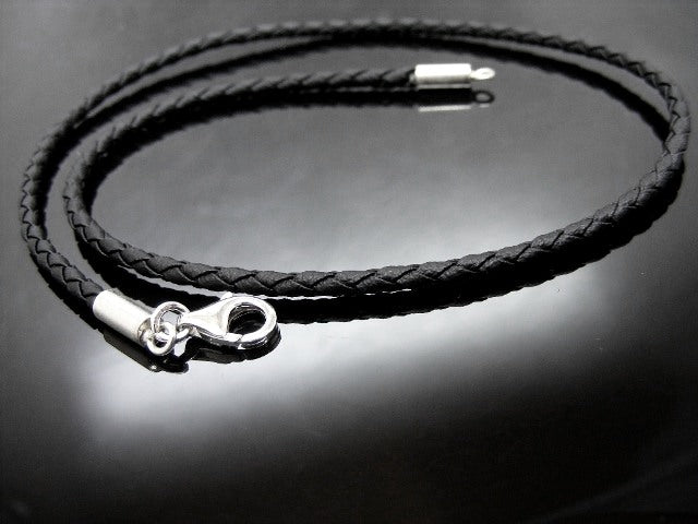Vegane Flechtlederkette mit 925er Silber