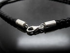 Vegane Flechtlederkette mit 925er Silber