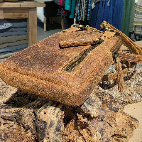 Vintage Umhänge-Handytasche