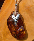 Unikat Kette II mit Bernstein