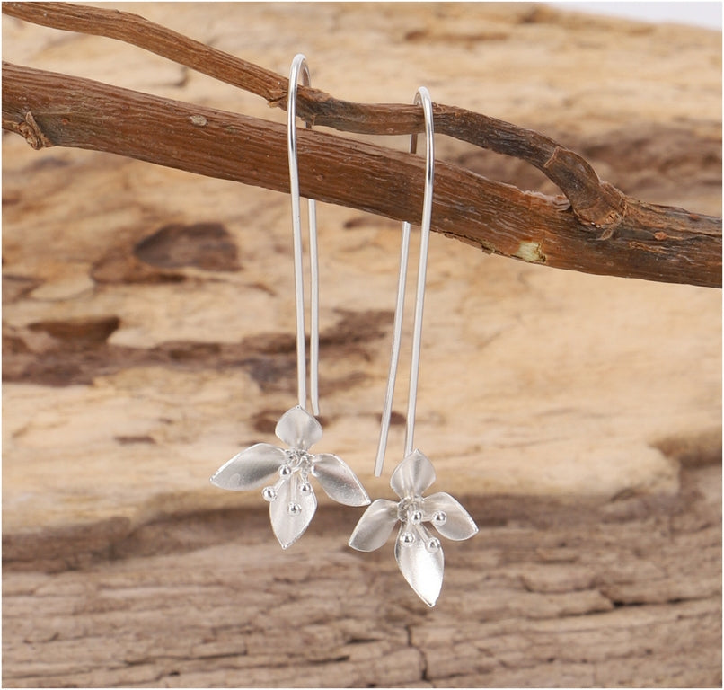 Ohrringe Blüte 925er Silber