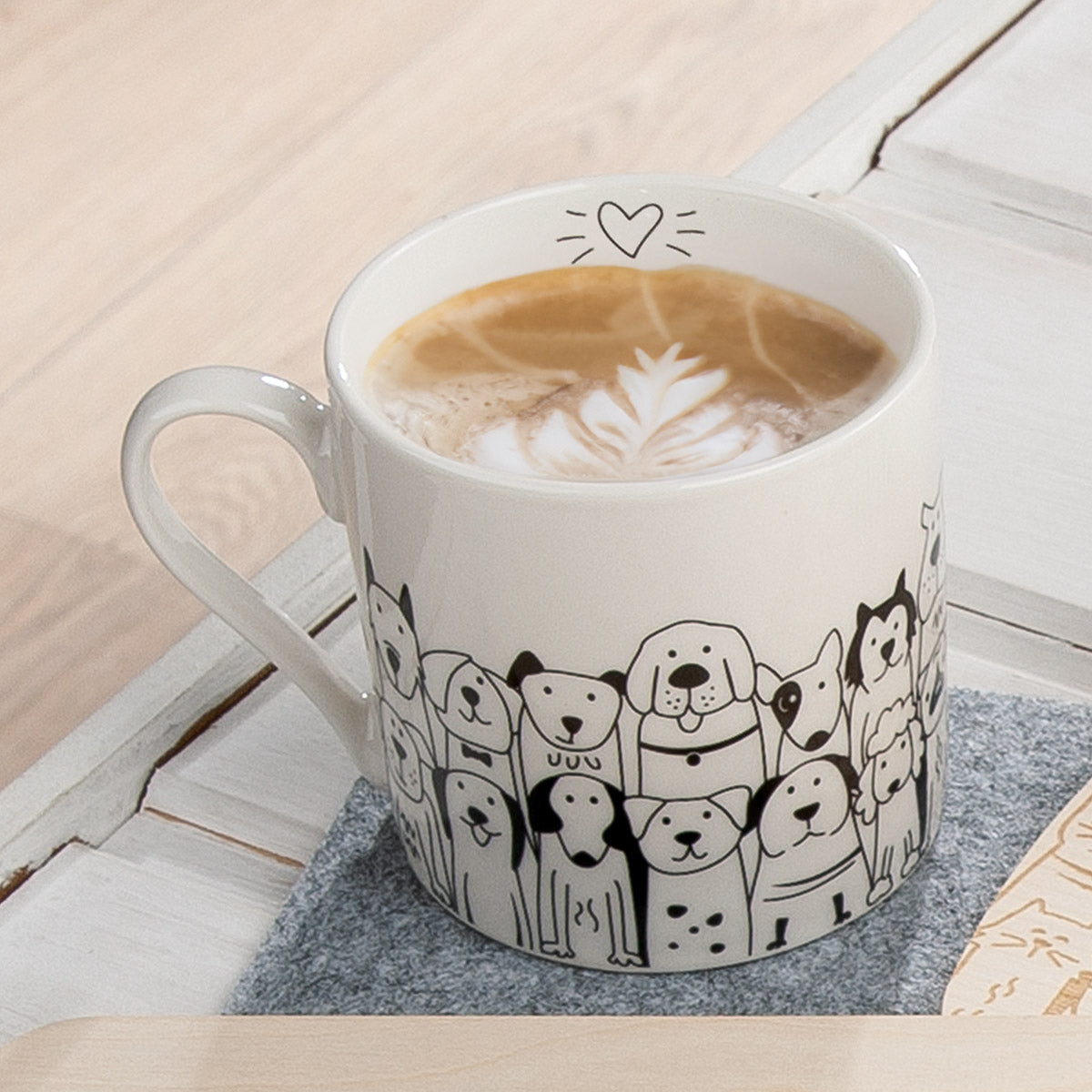 Keramik Tasse Hundebande