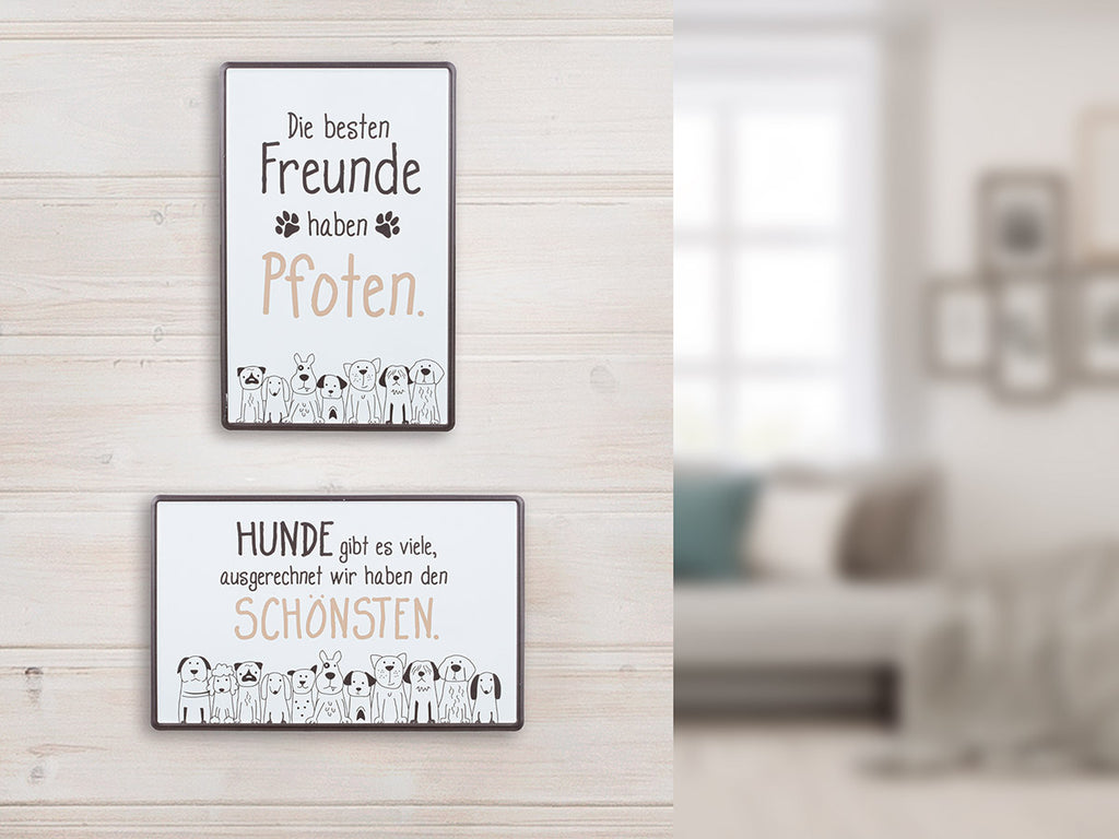 Schmunzelschilder Hundebande