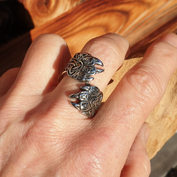 Tatze Ring Edelstahl