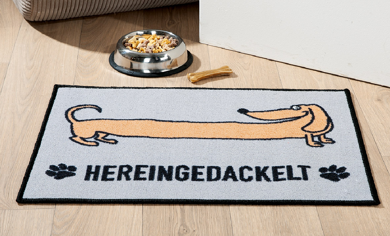 Fußmatte "Hereingedackelt"