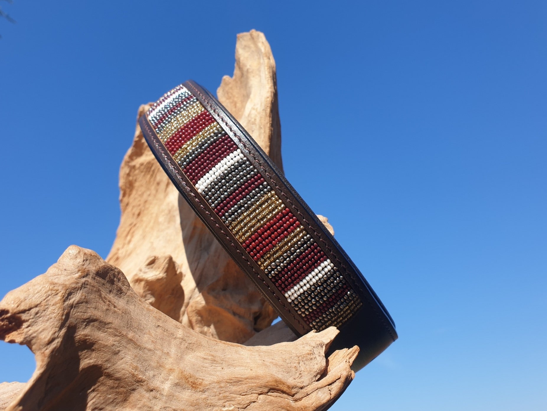 Lederhalsband Amber