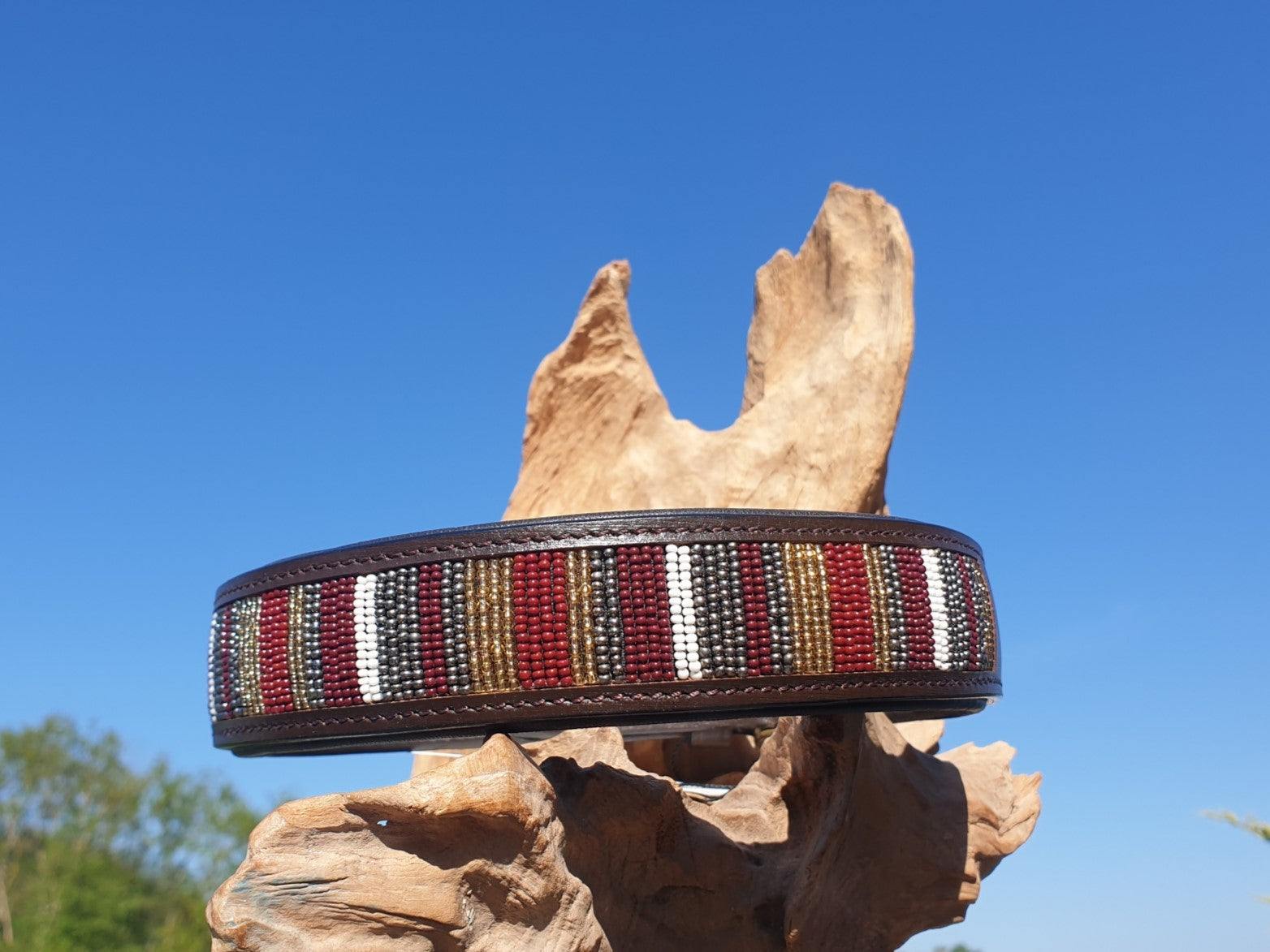 Lederhalsband Amber