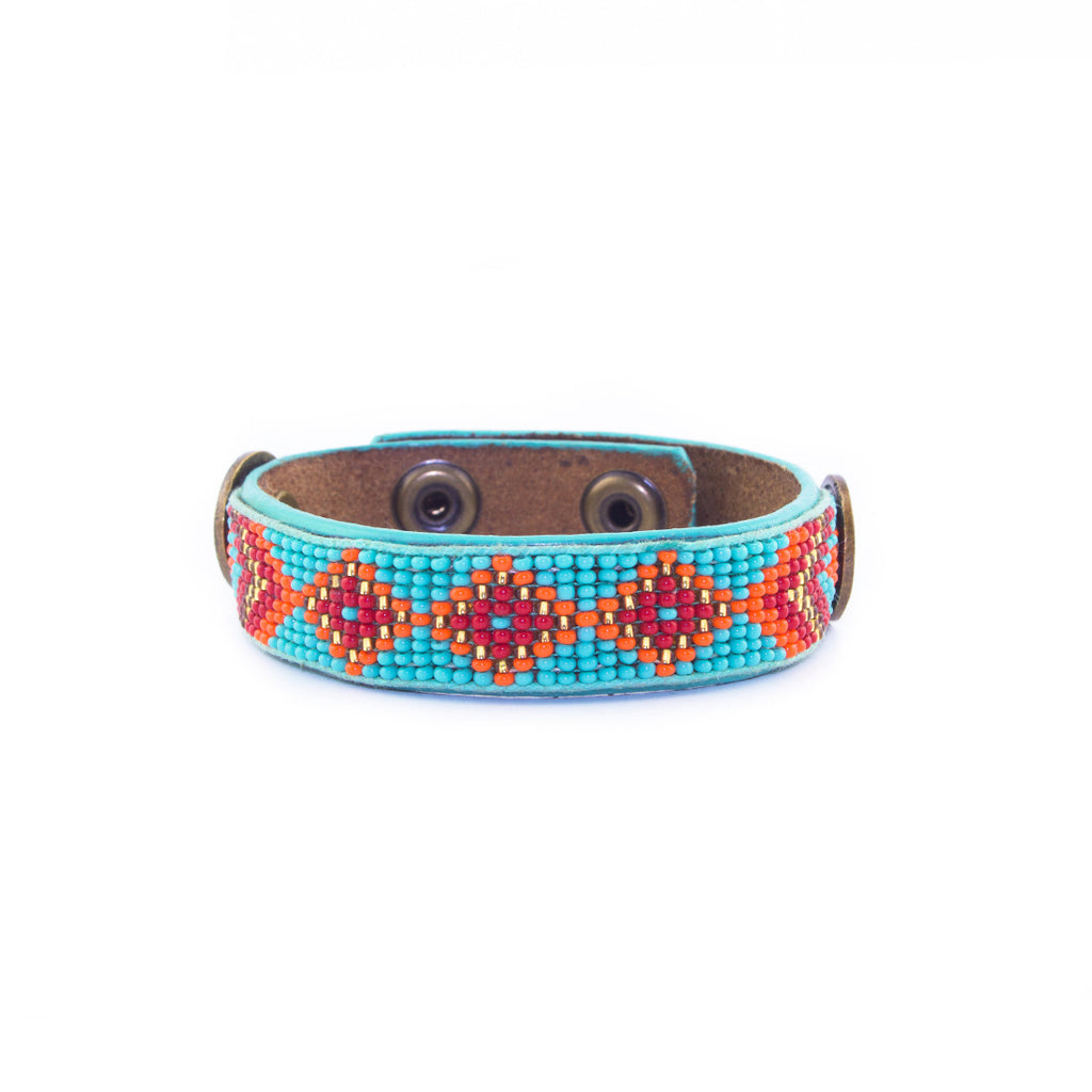Perlen Leder Armband