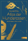 blau-goldenes Buchcover zu Atlas der Hunderassen Kynos-Verlag