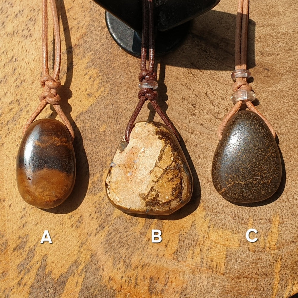 Boulderopal Lederkette