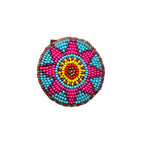 Perlen-Leder-Zier-Button