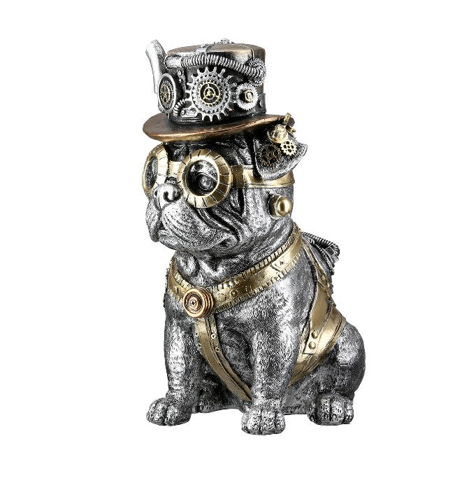 Steampunk Mops Skulptur