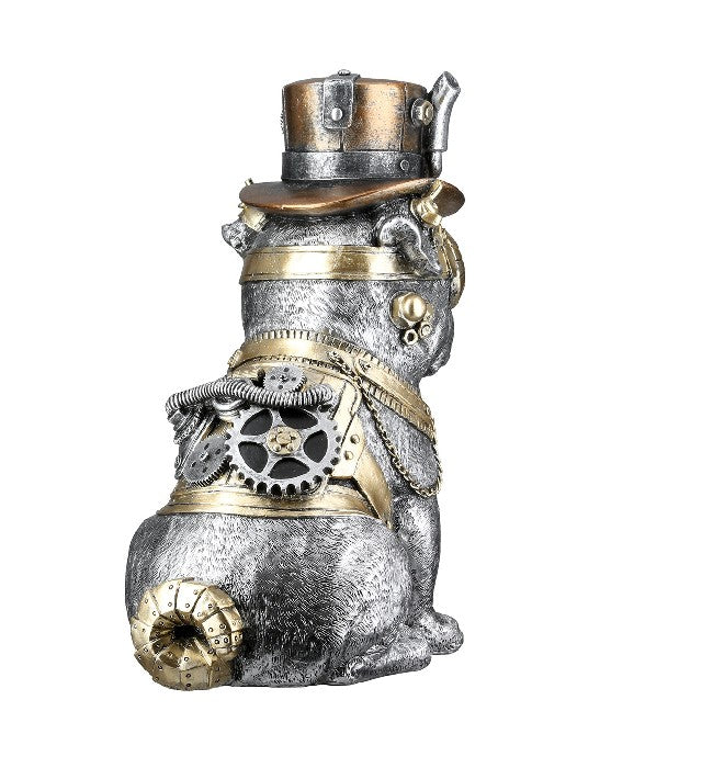 Steampunk Mops Skulptur