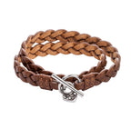 Gewickeltes Flechtlederarmband