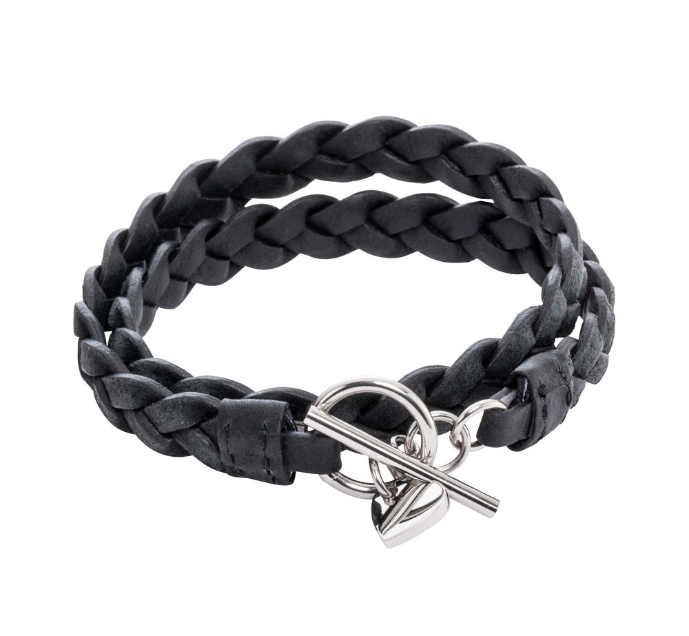Gewickeltes Flechtlederarmband