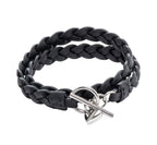 Gewickeltes Flechtlederarmband