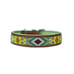 Lederhalsband Aztec Yellow
