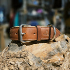 Lederhalsband Ziczac Classy