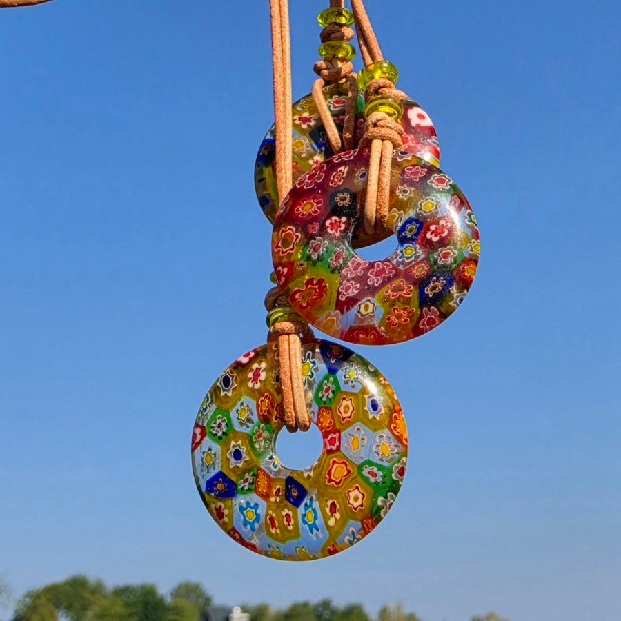 Millefiori Lederkette