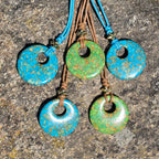 Mosaik Donut lange Kette
