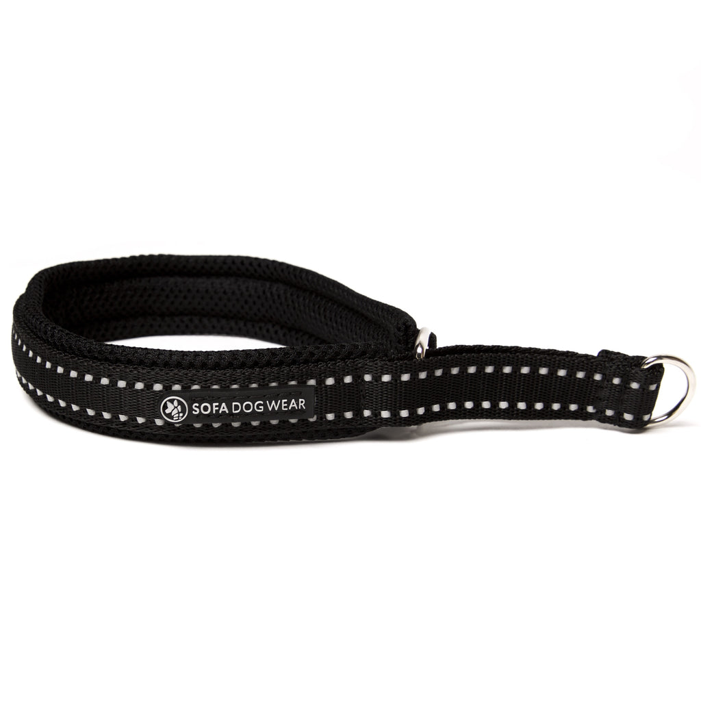 Zugstopphalsband Schwarz/Reflex 20 mm