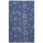 Bio-Baumwoll- Loop in Saphirblau Floral