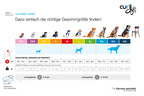 Größentabelle für curli Hundegeschirre