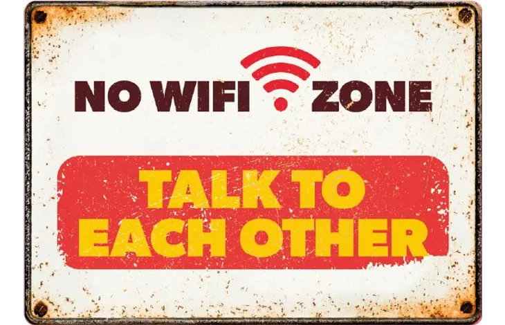 Blechschild "No WiFi Zone"
