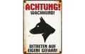 Blechschild "Achtung Wachhund"