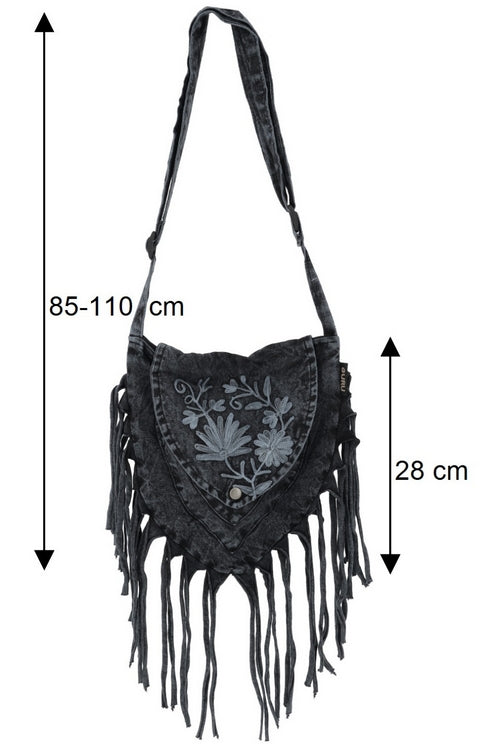Boho Tasche bestickt mit Fransen
