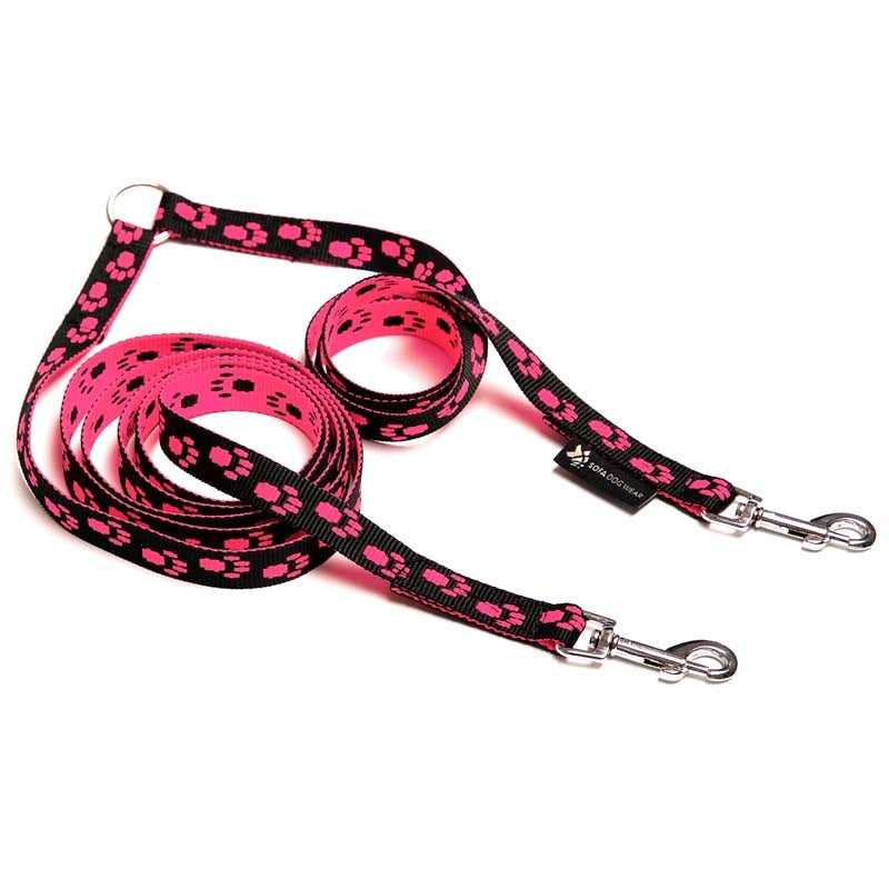Stoffleine Pawprint Neon Rosa