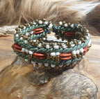 Armband Hemba Salbei-Weiß