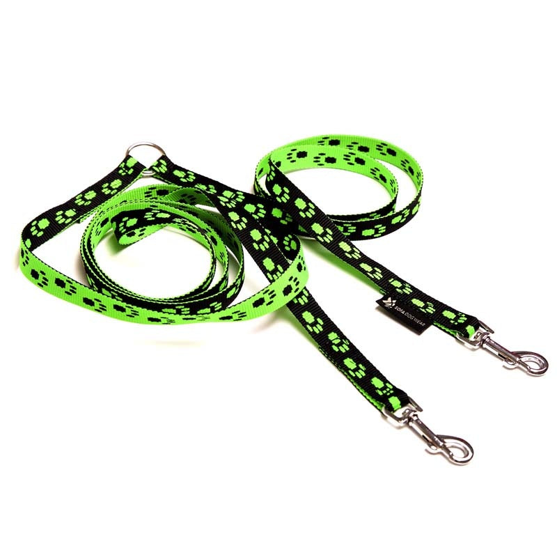 Stoffleine Pawprint Neon Grün