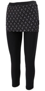 Yoga-Leggins Bio-BW BLUME Schwarz XL