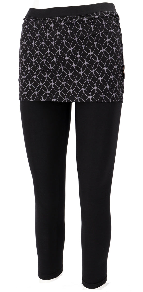 Yoga-Leggins Bio-BW BLUME Schwarz XL