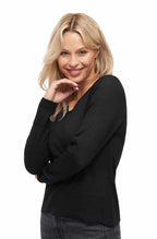 Pullover AMBRA aus Baumwoll-Baby Alpaka-Mix Schwarz S