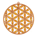 Suncatcher Bernstein 11 cm Blume des Lebens