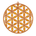 Suncatcher Bernstein 11 cm Blume des Lebens