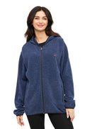 Alpaka Apu Fleece Kapuzenjacke Unisex Saphir L