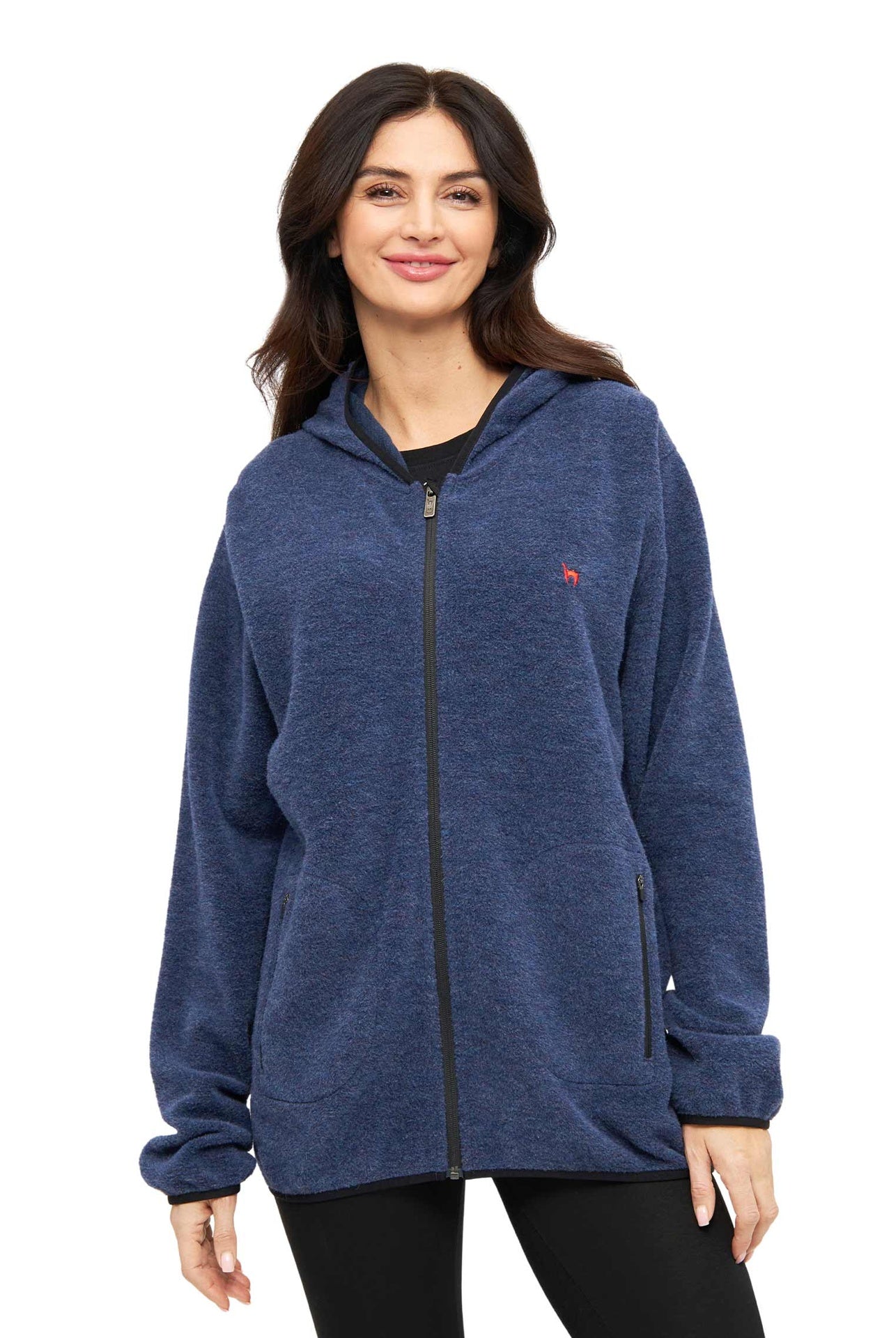 Alpaka Apu Fleece Kapuzenjacke Unisex Saphir L