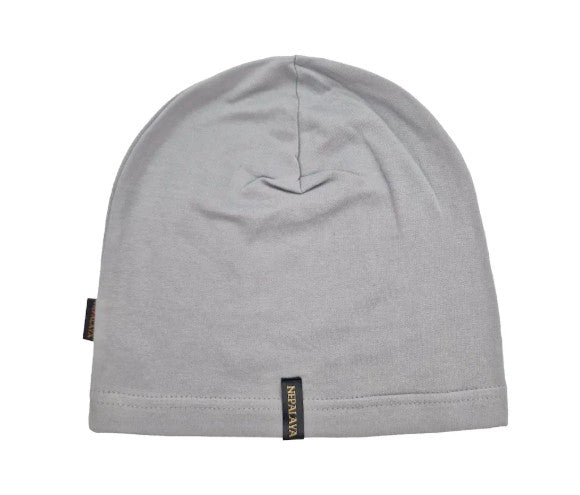 Bio-Baumwoll Fleece-Beanie Hellgrau