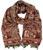 Indischer Schal TRADITION Rot